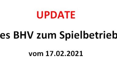 Update zum Spielbetrieb